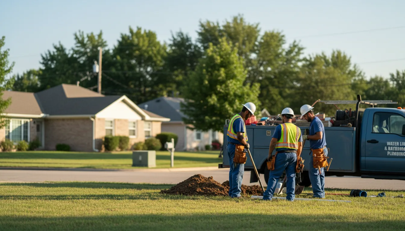 Residential water line and bathroom plumbing service in Huntingdon, PA